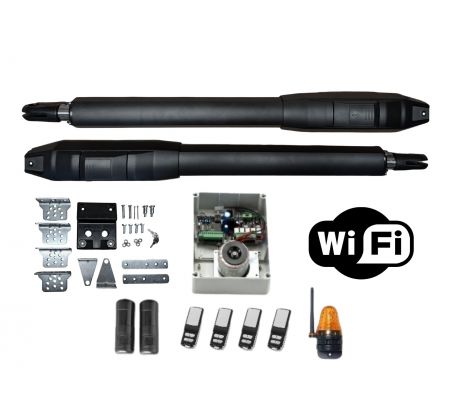 Sestava WiFi pohonů MISTER 24 pro křídlovou bránu do 4m vč. doplňků