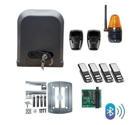 Sestava BLUETOOTH pohonu pro posuvnou bránu, set DOMIO do 500kg komplet vč. doplňků