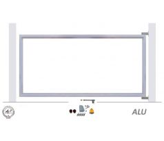 Jednokřídlá brána hliníková vč. automatizace bez / vč. sloupků ALU